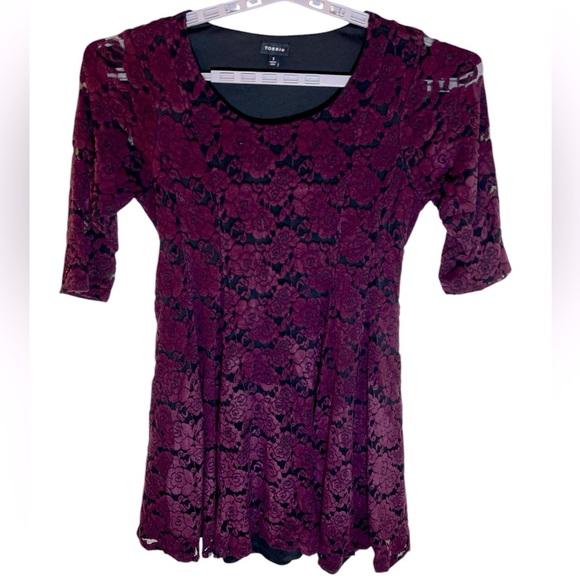 Torrid Burgundy Sexy Lace Dress, Sz 1X . - Picture 1 of 4